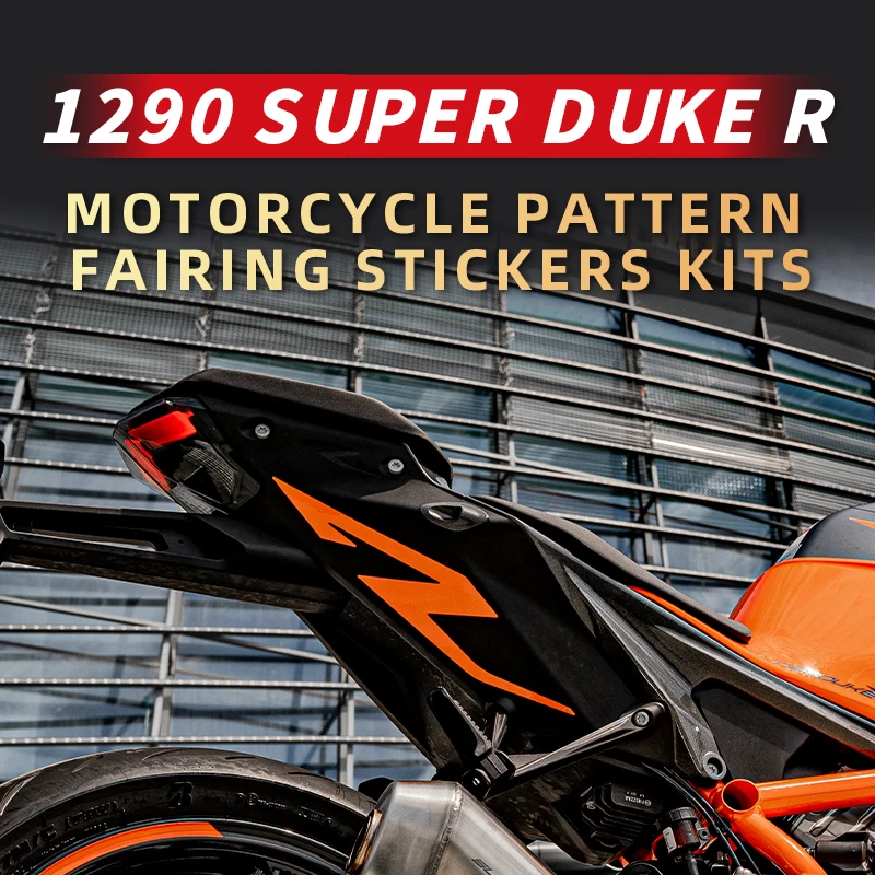 For KTM 1290 Super Duke R Pattern Fairing Stickers Kits Of Motorcycle Accessories Rear Rocker Arm And Tail Decoration Decals for ktm 1290 super duke gt motorcycle carbon fiber fairing stickers of bike accessories plastic parts decoration decals