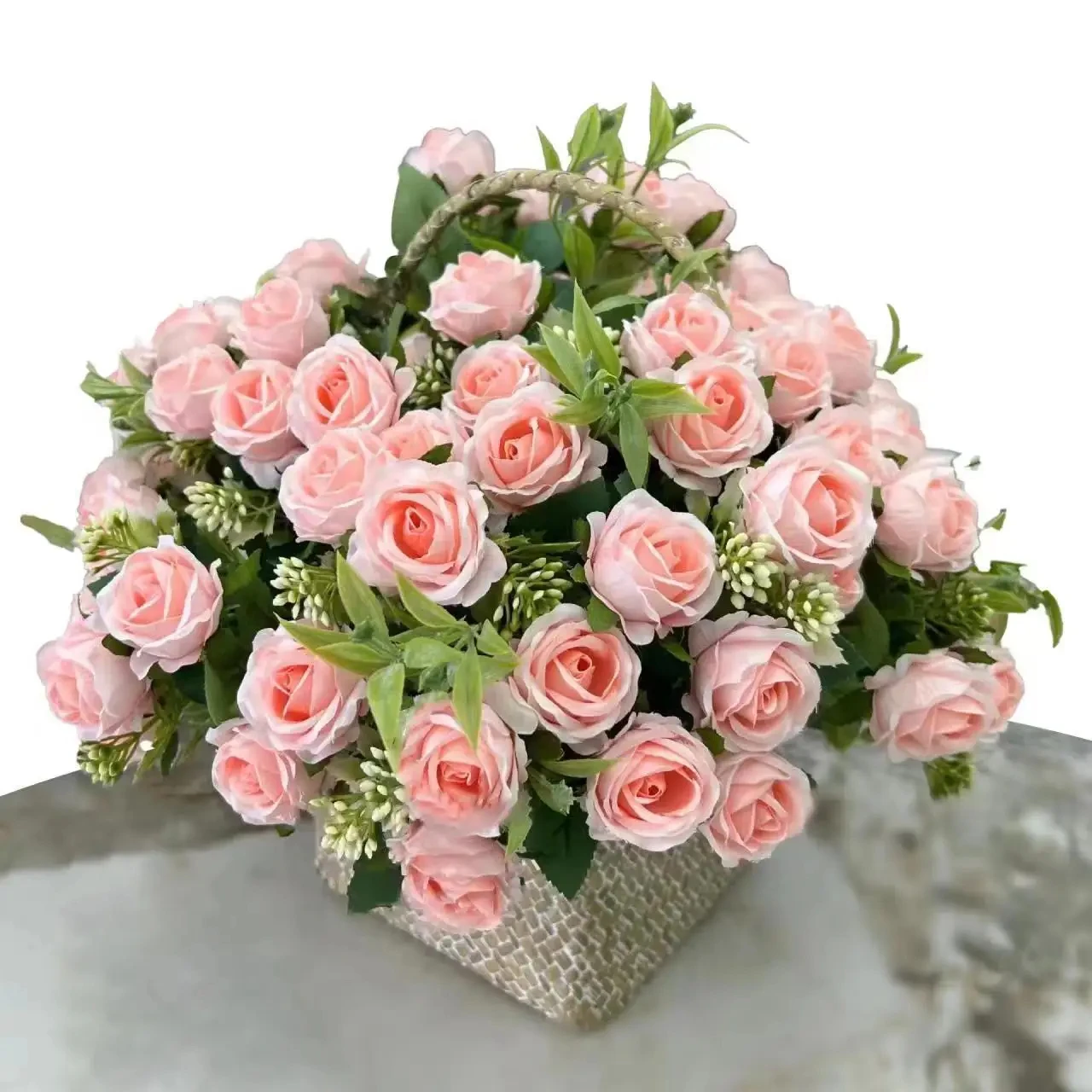 10 Köpfe Rosen strauß künstliche Blumen westliche Rose Hochzeits dekoration 6 Farben Pfingstrosen künstliche Blumen künstliche Blumen – Detail 6