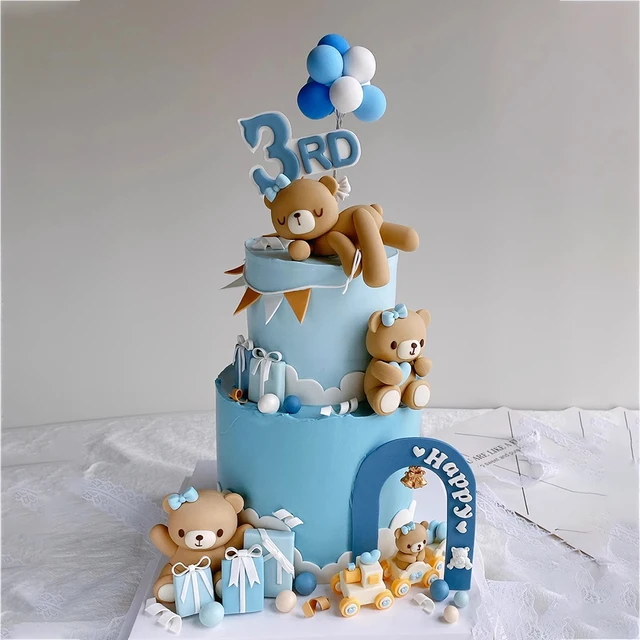 Gender Reveal Cake Toppers – Bear & Balls Decorations For Baby Shower, Birthday Parties - View #4