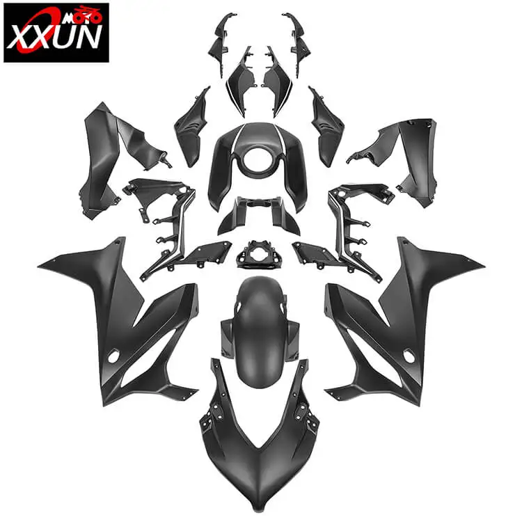 

XXUN Motorcycle Matte black with White Stripe Fairing Body Kit for Honda CBR650R 2019-2020 Plastic Bodywork