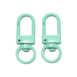 Colorful Alloy Snap Lobster Clasp Hooks for DIY Crafts - 10 - Pack Wholesale Set (Mint Green)