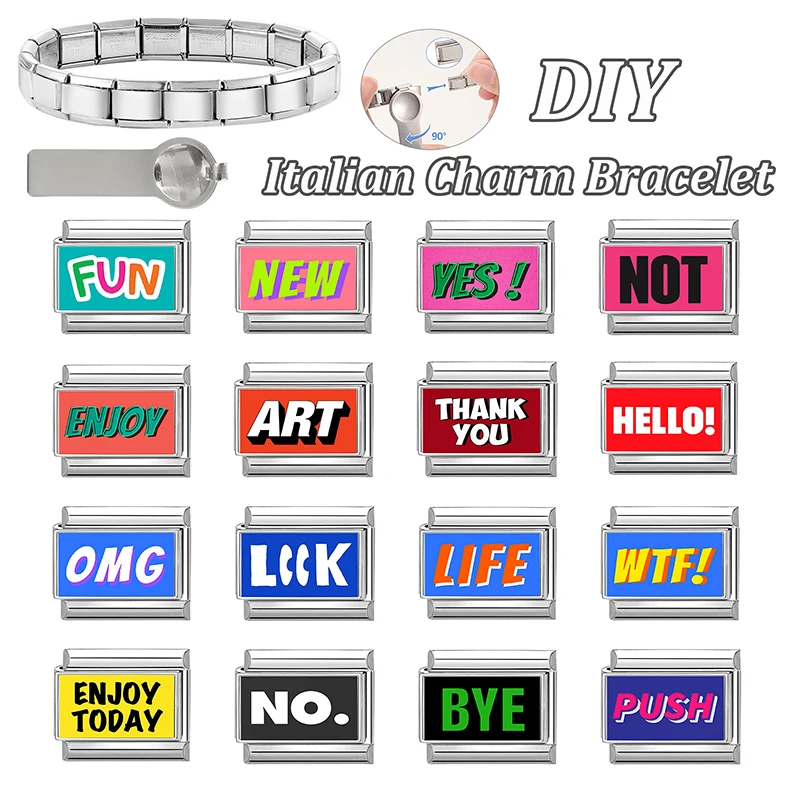 Artistic Letter Series Stainless Steel Bracelet