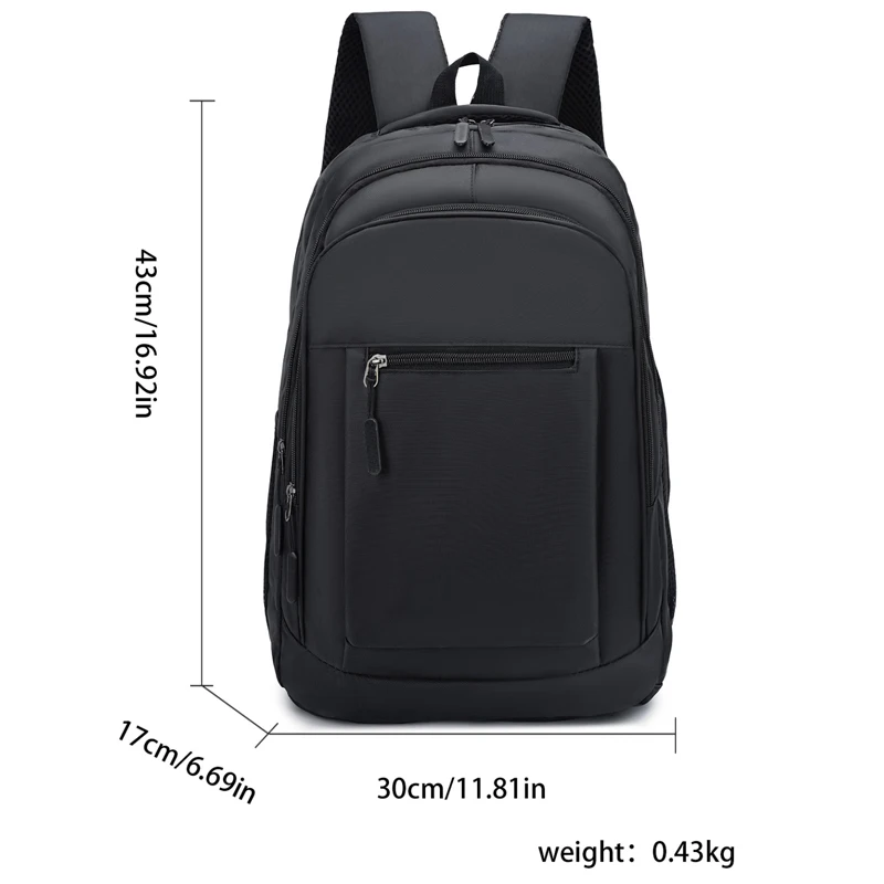 17.3-inch laptop backpack - adjustable shoulder strap, commuter bag, stylish backpack, secure zipper closure