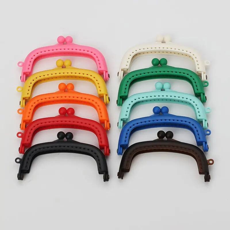 

Wholesale Sewing High quality color purse frame for bags Neon Colors Plastic Resin Purse Frames with Sewing holes