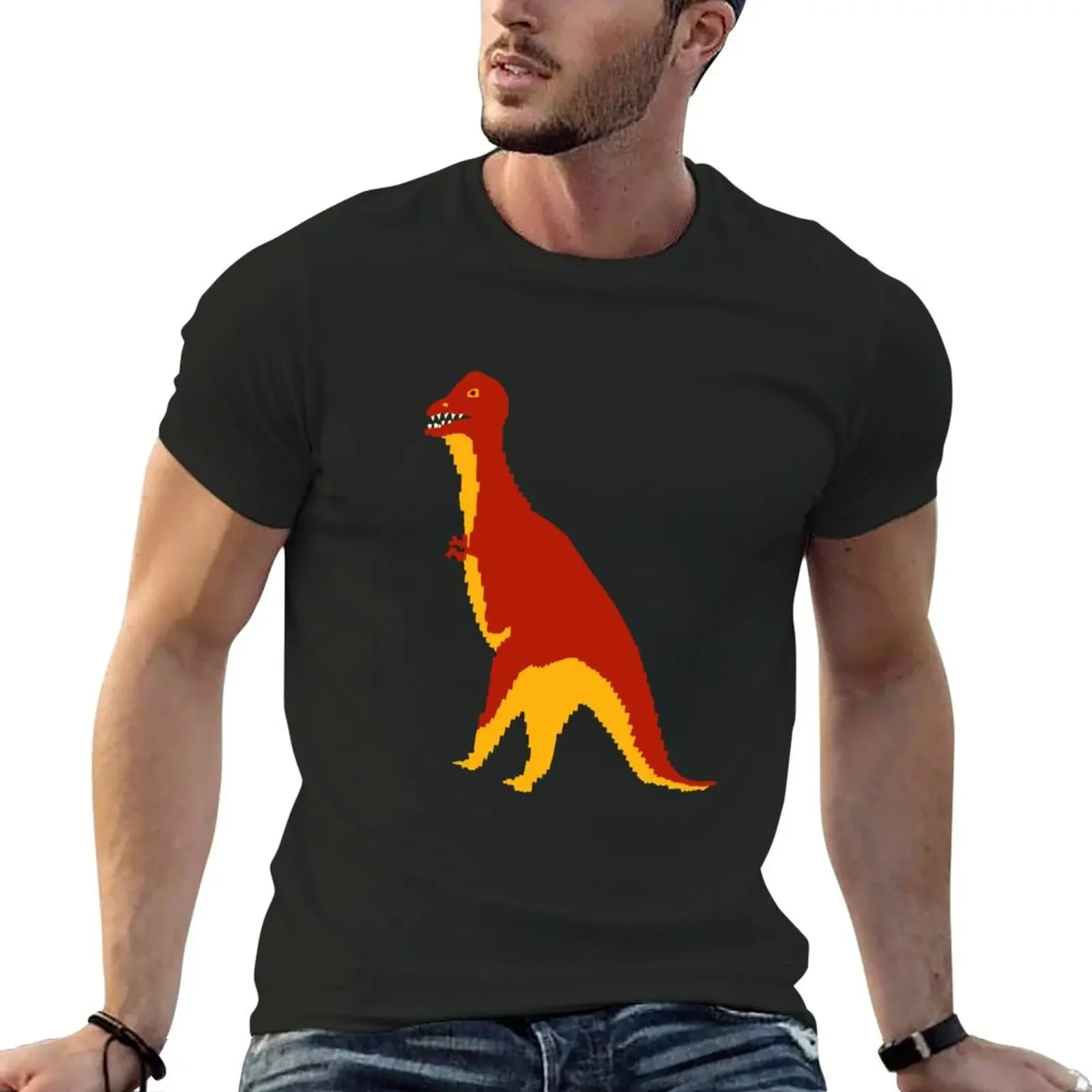 

Pullover Dinosaur80s T-Shirt anime sublime customizeds mens plain t shirts