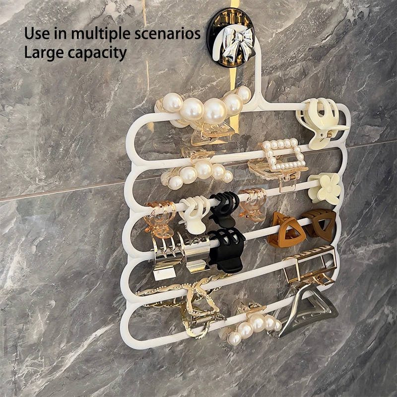 Hair Claw Storage Rack Organizer Large Capacity Headband Holder Wall Hanging Hairpin Hanger Space Multifunctional Storage Rack