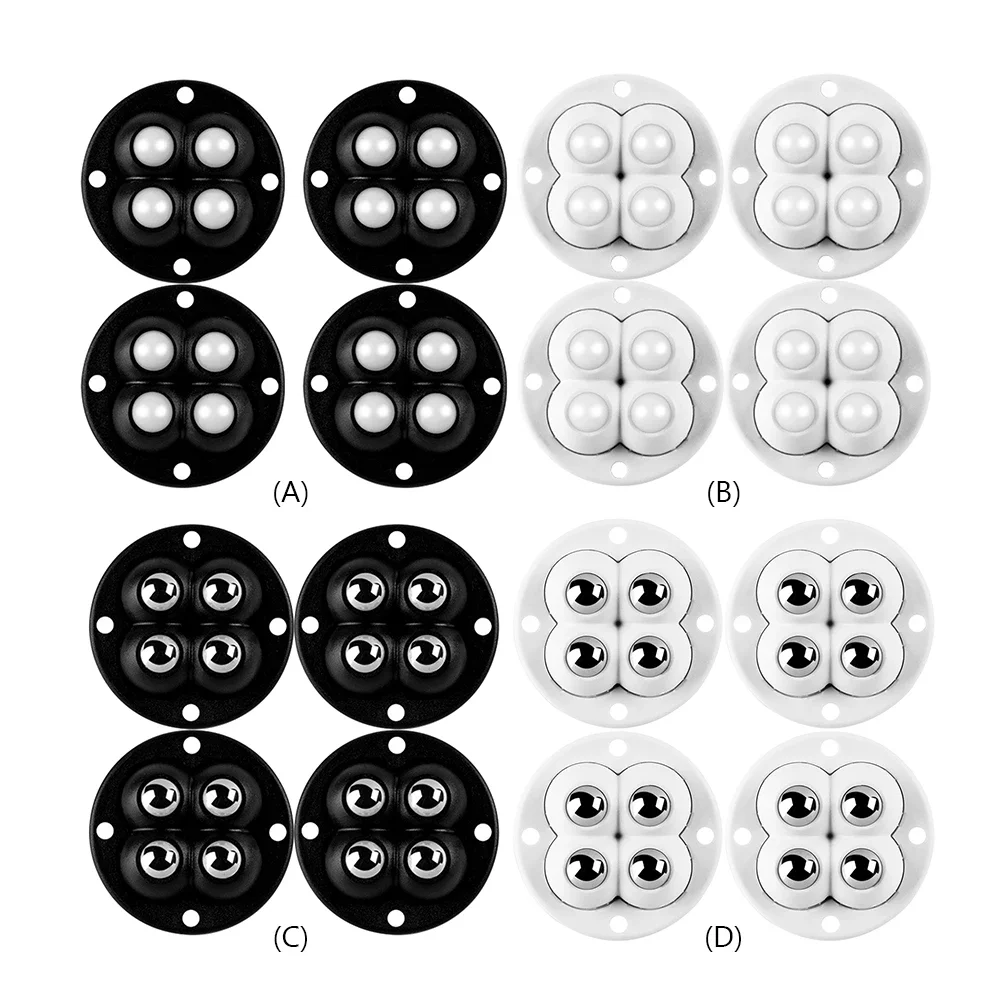 Self Adhesive Rollers Furniture Casters Self Adhesive Wheels Sticky Pulley Wheels Furniture Casters Wheels 4/8Pcs Self-Adhesive Universal Pulley Rotating Wheels Mini Swivel Casters Wheel for Furniture Storage Box Roller Skate Cabinet