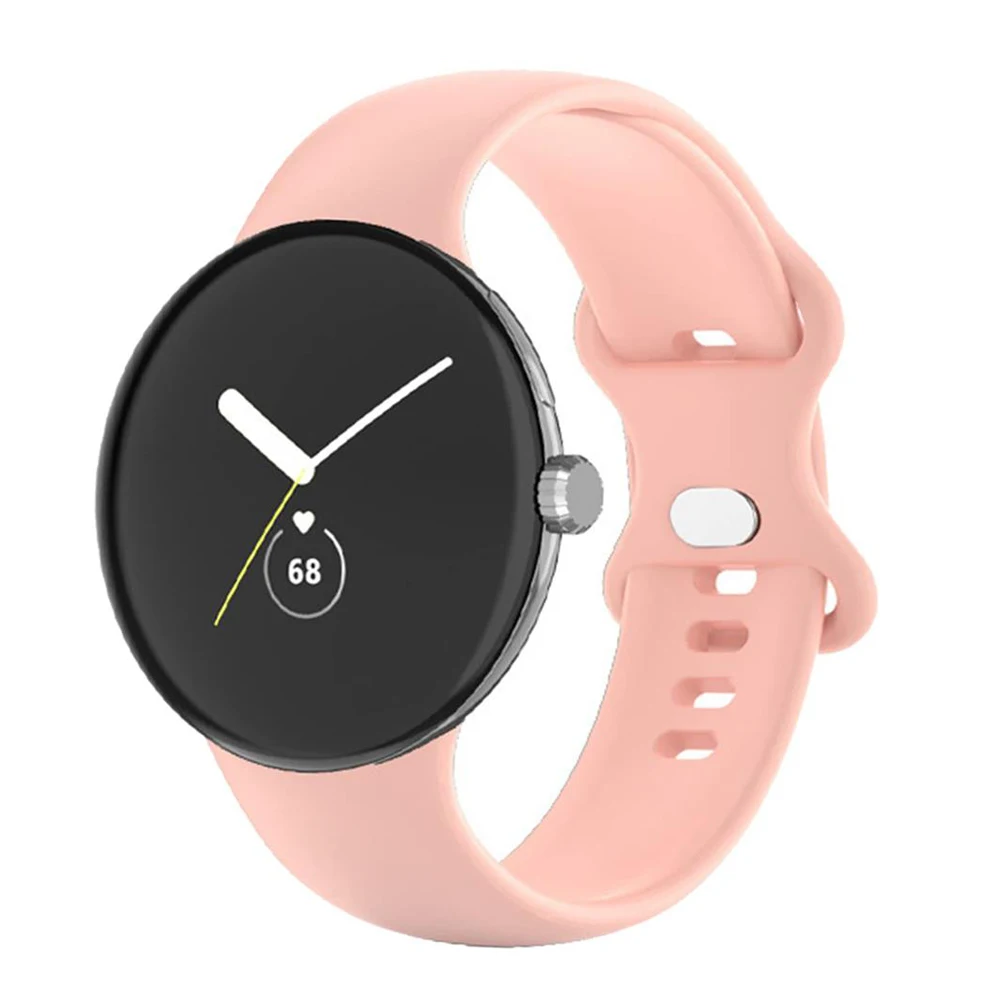 Silicone Sport Smartwatch Strap for Google Pixel Watch - No Gap Design Bracelet Accessory