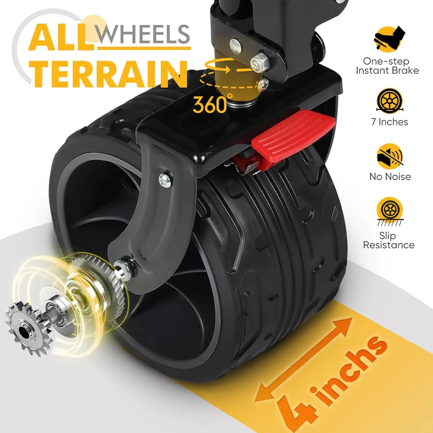 400L Large Capacity Folding Double Decker Wagon with Brakes,54"Extra Long Extender Wagon Cart,450lbs Heavy Duty Collapsible Cart