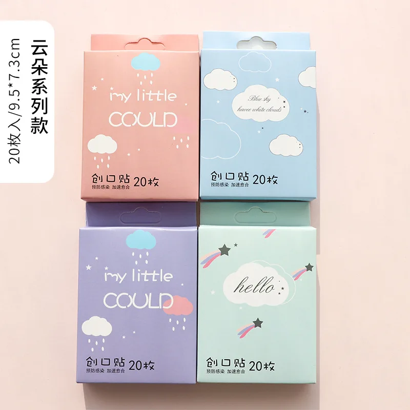20pcs/box Waterproof Bandages First Aid Hemostasis Band Aid Stickers Cute Cartoon Funny Anime Plaster Wound Emergency Kit first aid kit wound bandage medical wound dressing tattoo adhesive bandages