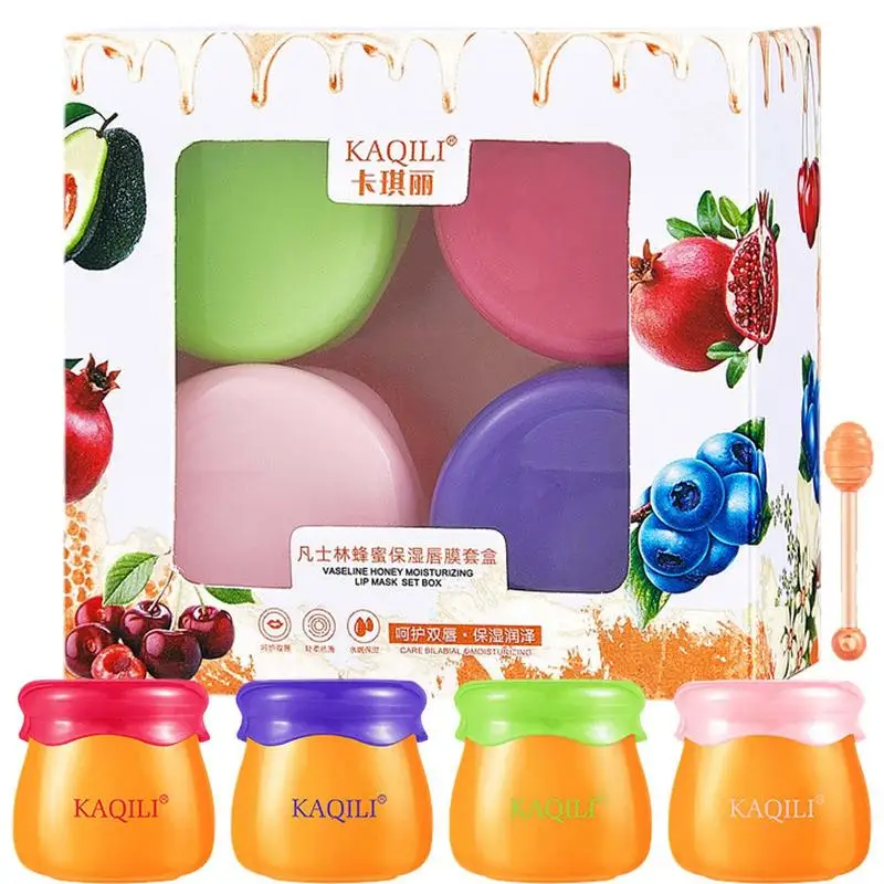 

Moisturizing Honey Lip Oil Good Absorption Effect Nourishing Lip Gloss Anti-cracking Smooth Lips Balm With Lip Brush fir girls