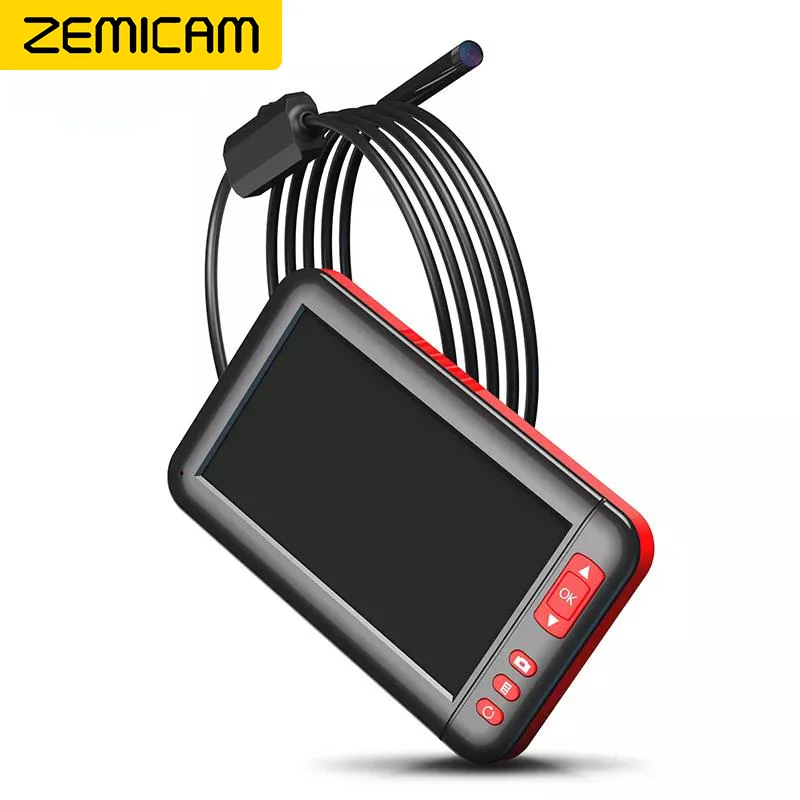 4.3 Inch Screen Industrial Endoscope Camera HD1080P Monitor Car Inspection Borescope 8MM Lens 8 LEDs Waterproof USB Cable For PC endoscope camera