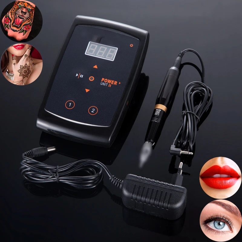 

Professional Tattoo Gun Eyebrow Tattoo Machine Pen For Permanent Make Up Eyebrows Microblading Makeup Machine Kit Swiss Motor