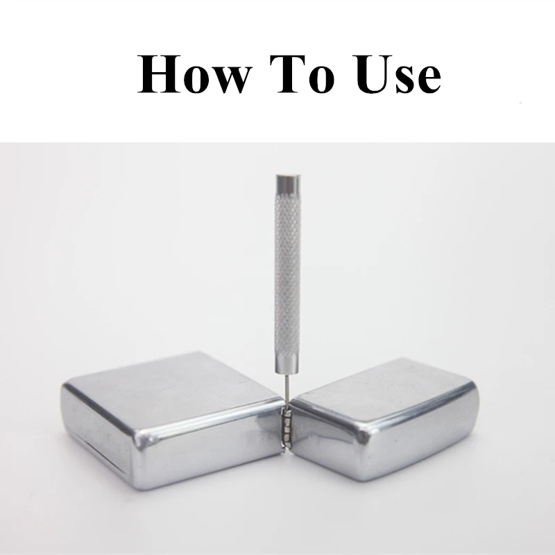 Disassemble Punch & Replacement Stainless Steel Hinge Pins For Zippo Kerosene Oil Lighter Case Link Pin DIY Replace Repair Tool 3