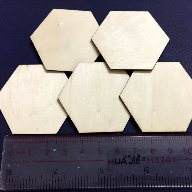 

50Pcs Side length 25mm Hexagon Wood Chess Game Pieces For Neuroshima Hex Board Games DTY Accessory