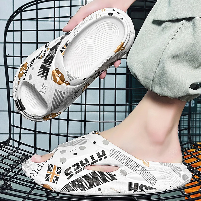 Slip-Hausschuhe für Herren, rutschfest, mit dicker Sohle, weiche Schaumstoff-Slipper, bequeme Slipper für drinnen und draußen_voghion.com