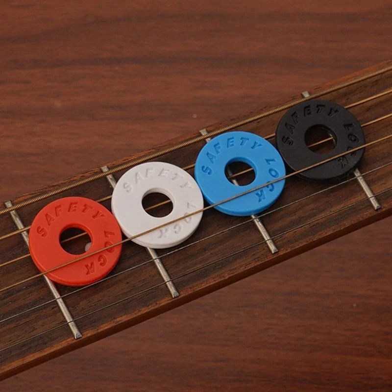 Colorful Rubber Guitar Strap Lock - Secure Fastening Accessories for Bass Guitar, Ideal Musician's Gift