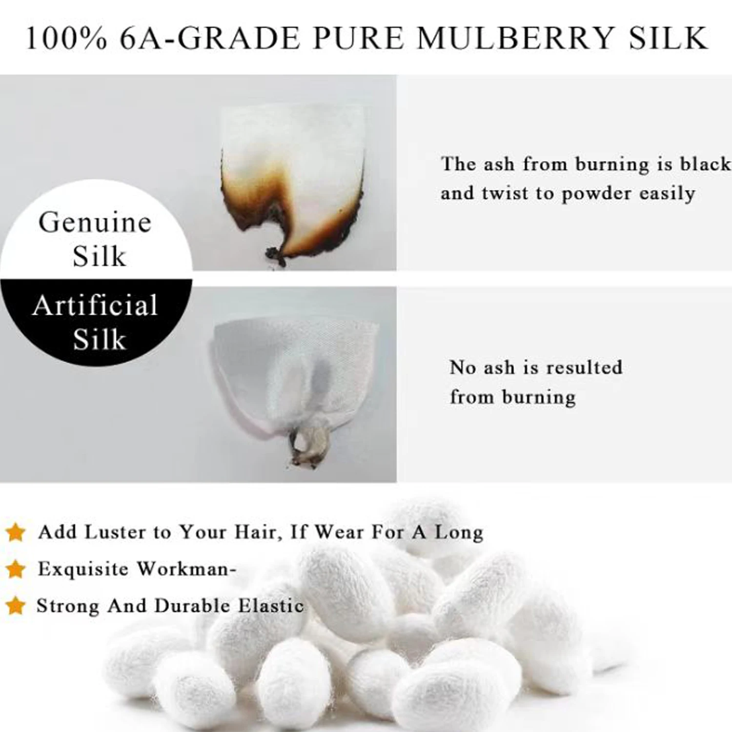 4pcs 100% reine Maul beers eide Haar Scrunchie handgemachte Haar bänder Frauen Mädchen Haarschmuck reine Farbe natürliche Haar gummis Box – Detail 3