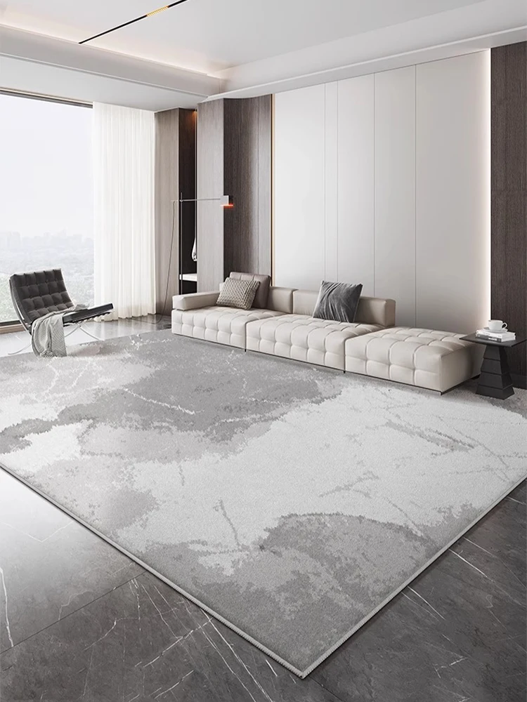 Minimalist Light Grey Carpet Luxurious Home Decoration Rug Large Size Living Room Carpet Comfortable Soft Waterproof Bedroom Rug 4