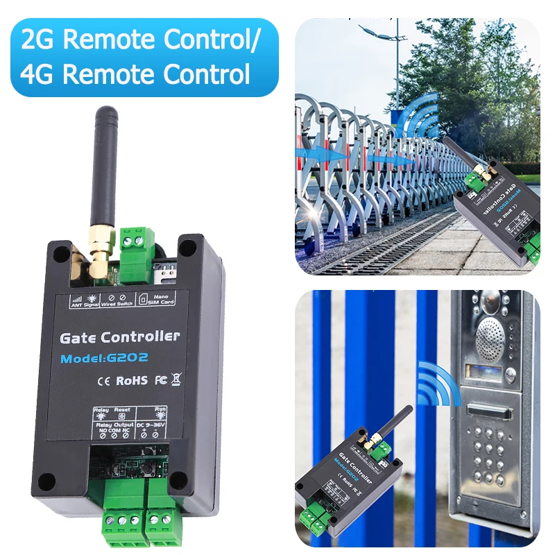 G202GSMGateOpenerRelaySwitch24GRemoteControlDoorAccess