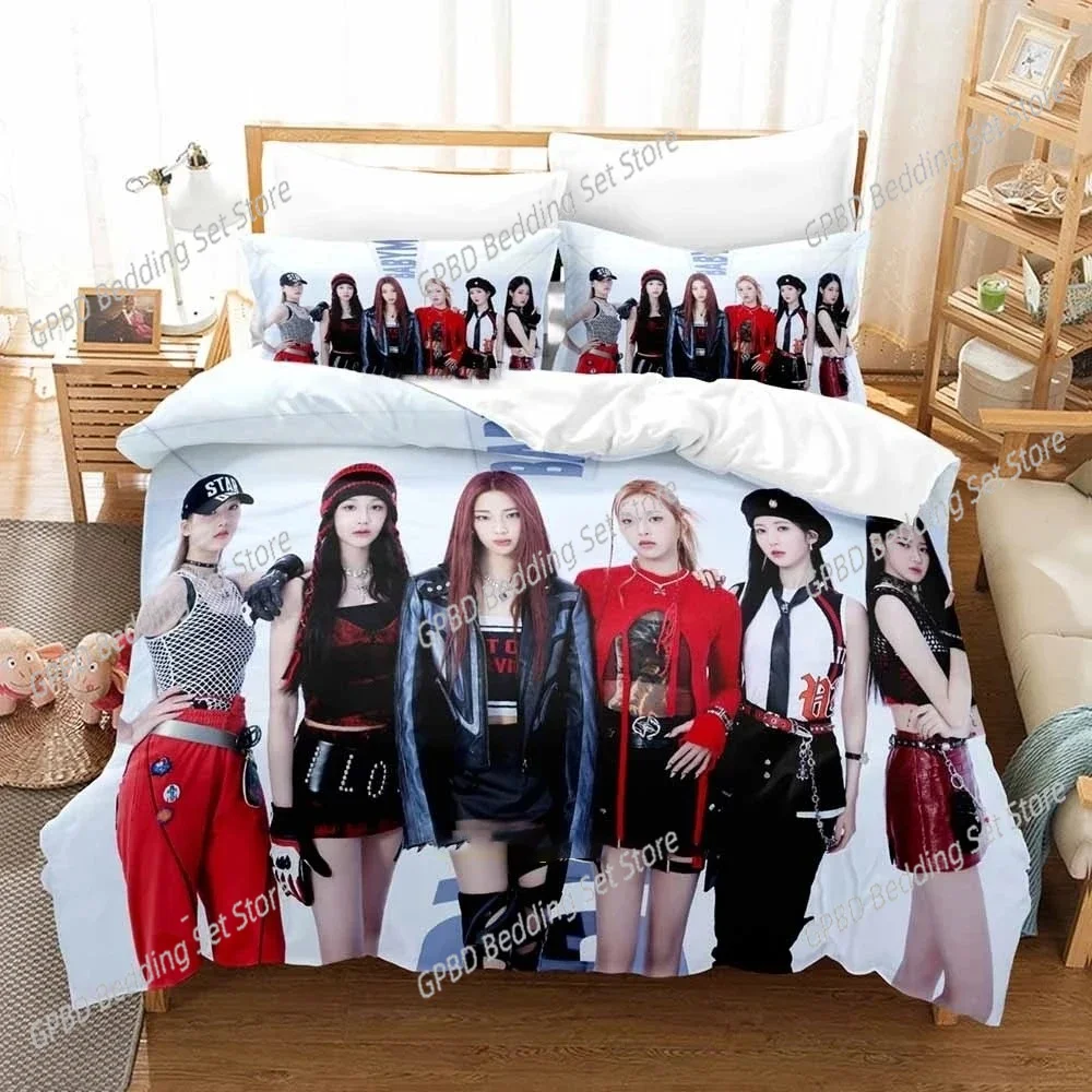 Kpop BABYMONSTER Bedding Set Duvet Cover Bed Set Quilt Cover Pillowcase Comforter king Queen Size Boys Adult Bedding Set 6