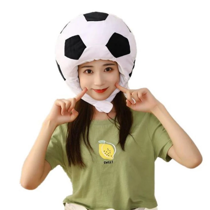 

Lovely Soccer Warm Hat Warm Football Headgear Festival Party Dress Up Photo Prop Dropship