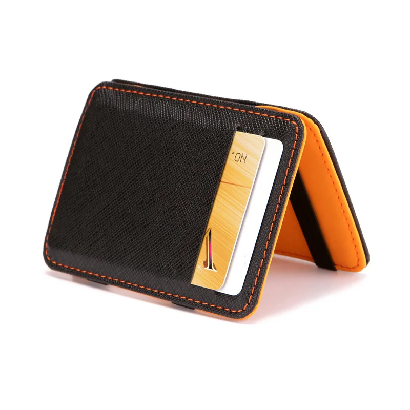 Thin Mini Wallet Men Business PU Leather Magic Wallets Credit Card Holder - 4