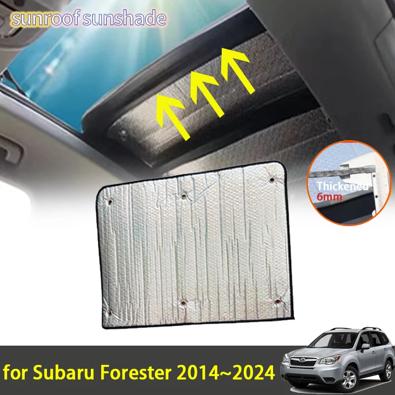 

Аксессуары для Subaru Forester SJ SK 2022 2021 2018 2016 2014 ~ 2024, автомобильный солнцезащитный козырек на крышу, солнцезащитный козырек, теплоизоляционные детали