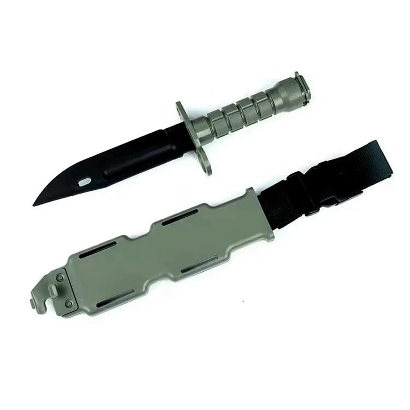 Rubber Knife Training with Sheath Fake Plastic Dagger for Props Halloween
