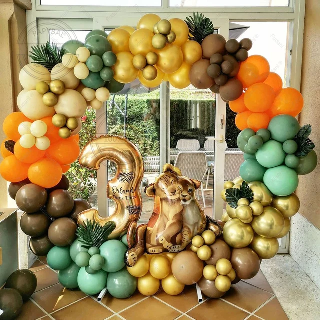The Lion King Siba Baby Shower Balloons Arch Garland Set For Party
