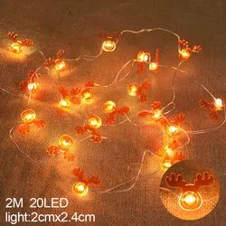 Festive Santa Claus Snowflake LED String Lights - Christmas Decoration & Holiday Ornament (Elk)