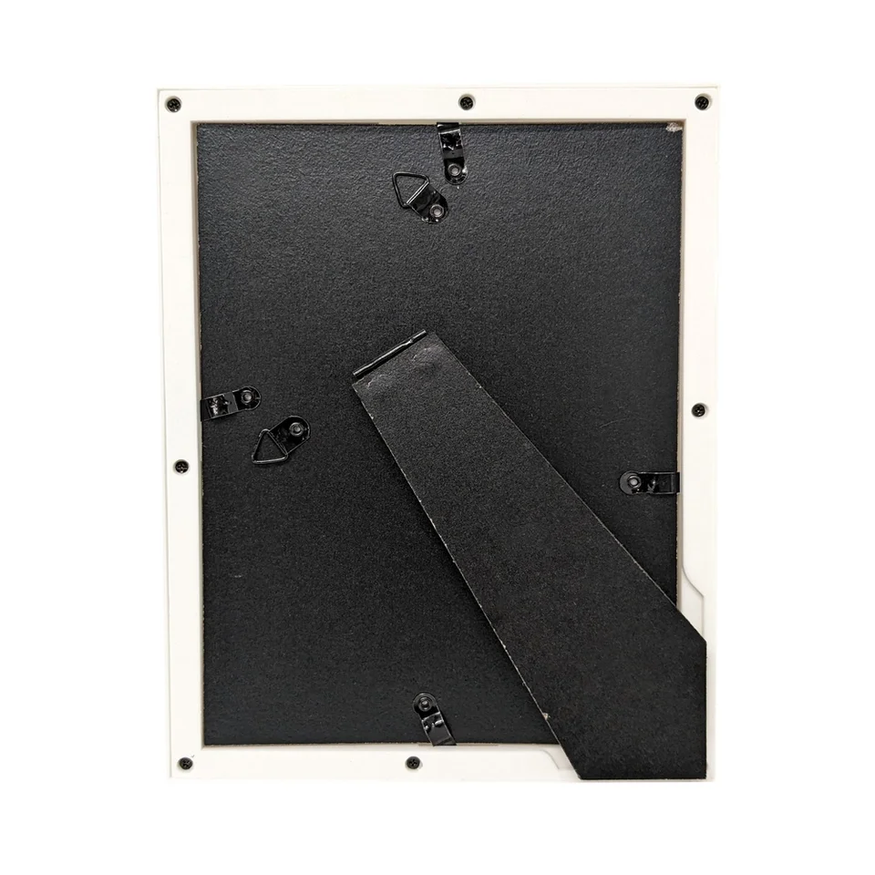 Sleek White Double Photo Frame for 4x6 Pictures
