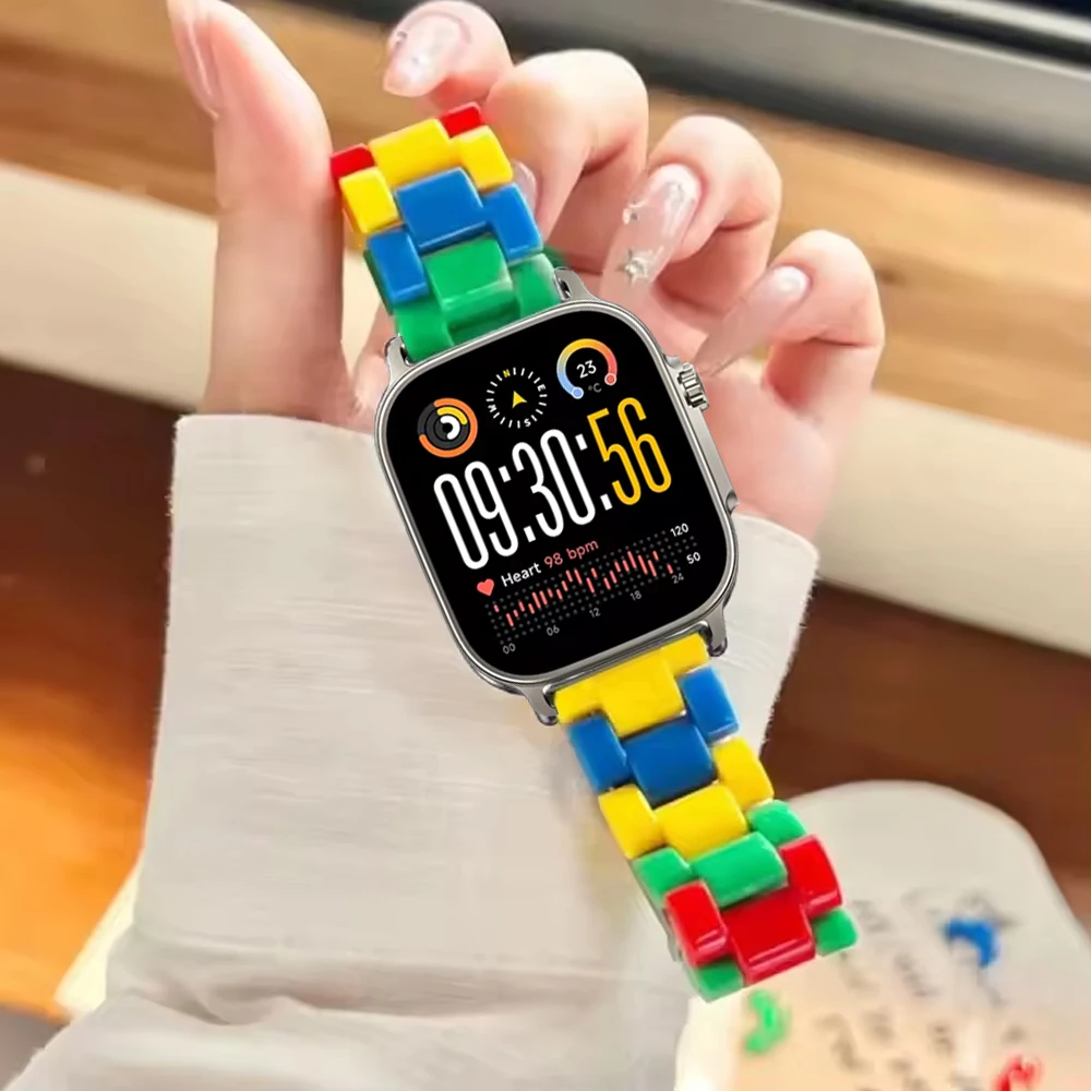 Stylish 22mm Transparent Resin Smartwatch Strap Bracelet