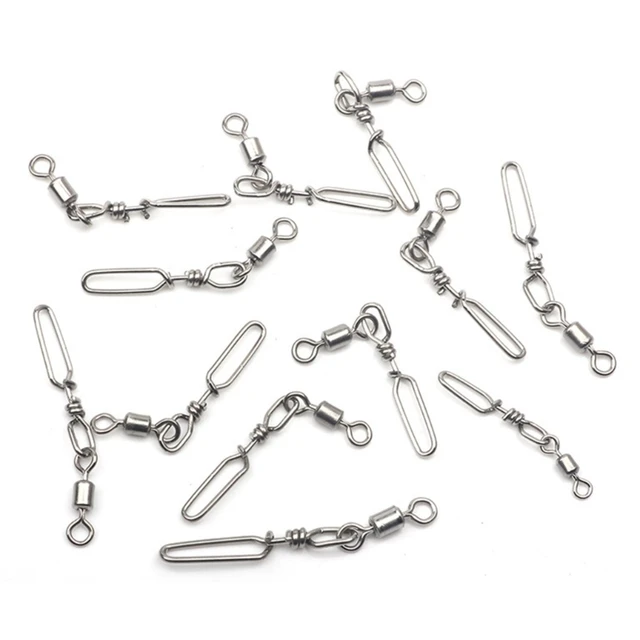 10Pcs Stainless Steel Quick Snaps Power Speeds ​​Swivel Pass Through Guide  Rings Sea Fishing Lure Rod Line Connector Accessory - AliExpress