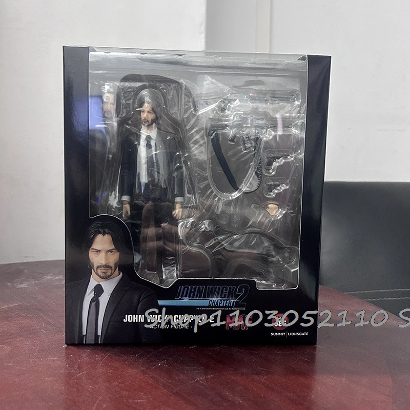 Anime Mafex 212 John Wick Figur 085 JOHN WICK Kapitel 2 mit Hund Kapitel 4 PVC Gelenke bewegliches Spielzeug – Detail 6
