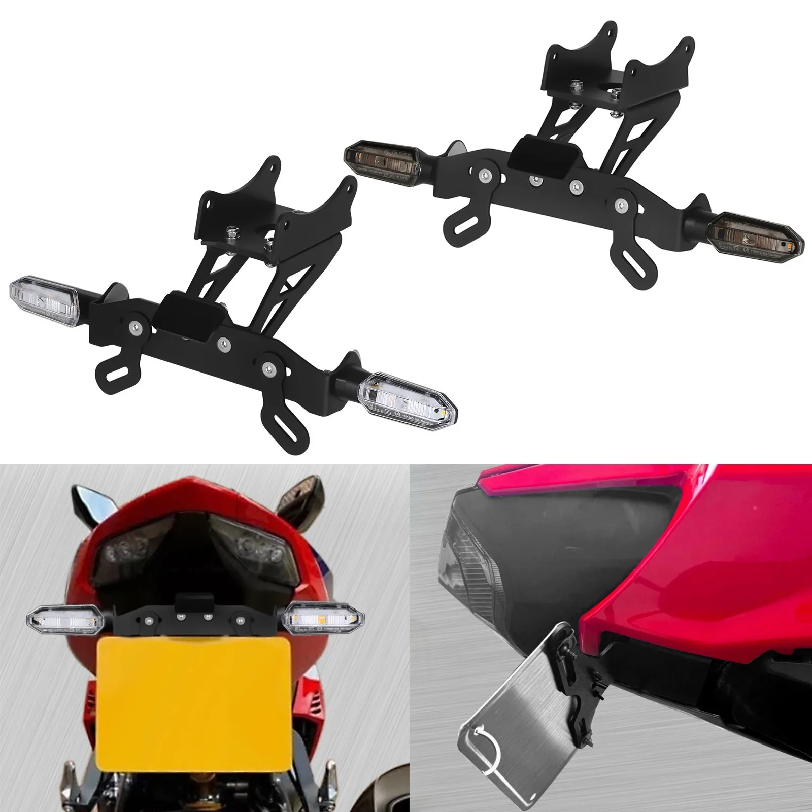 혼다 CBR1000RR 2017-2025 CBR1000RR-R /SP 2020+용 레지스트레이션 플레이트 홀더 LED 펜더 제거기 테일 타이디 턴 시그널
