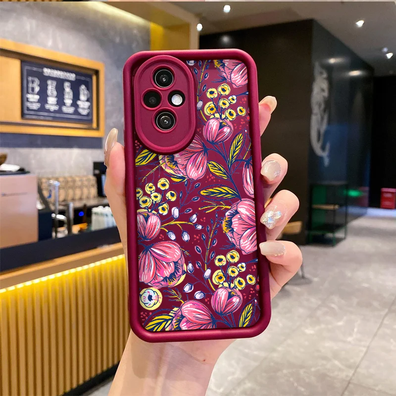Elegant Floral Soft Silicone Shockproof Phone Case