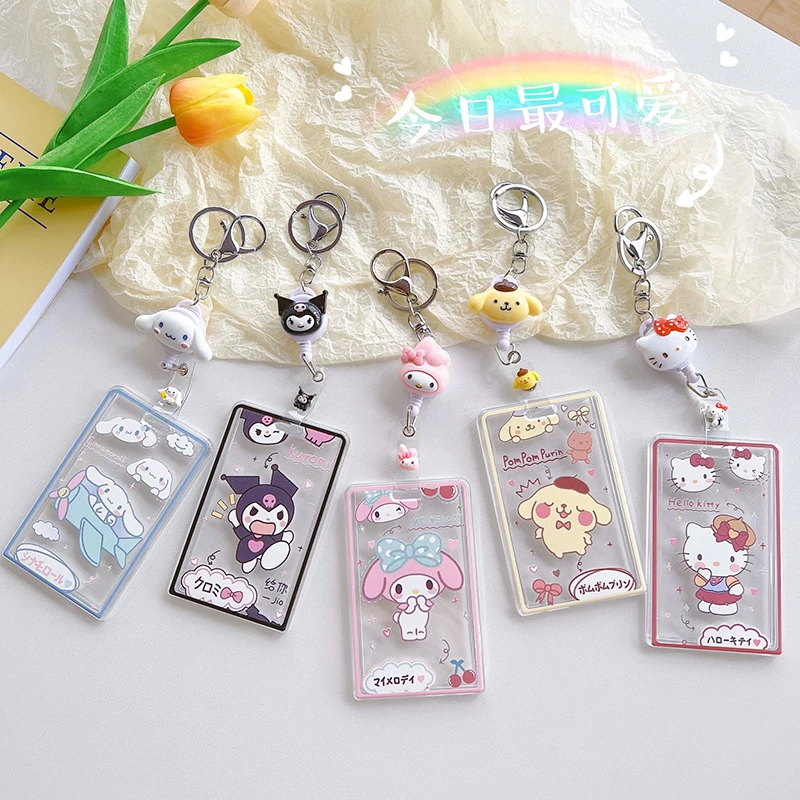 

Sanrios Аниме периферийные Hellokittys Kuromi почтовый аксессуар с шиной детской милой аниме карта для еды для студентов подвеска для ключей