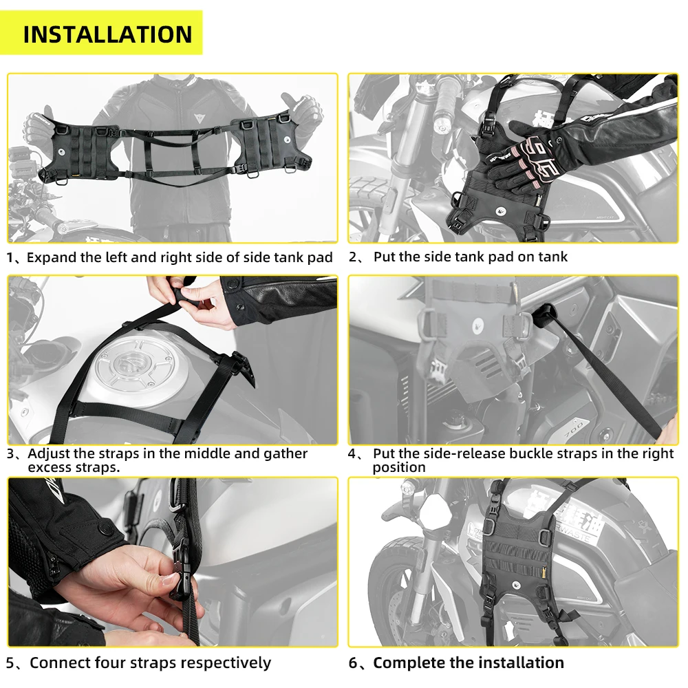 Motorcycle FuelTank Side Hung System Motor FuelTank Side Bag Base Motor Vest Motorcycle Front Bag Mounting Base