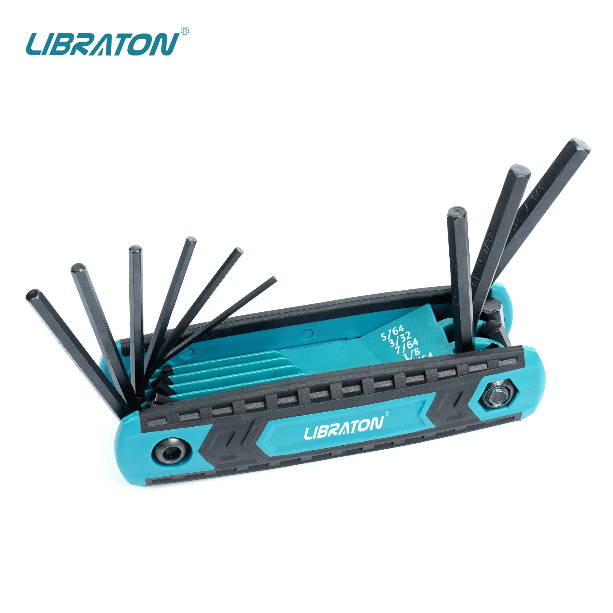 LIBRATON 8 em 1 Folding Allen Wrench Set, Metric Allen Key Set Tool, Conjunto de Chave Hex