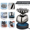 6 In 1 Electric Razor Wet Dry Cordless Skull Shavers 7D Floating Rechargeable Bald Head Shaver Electric Head Face Shaver 2