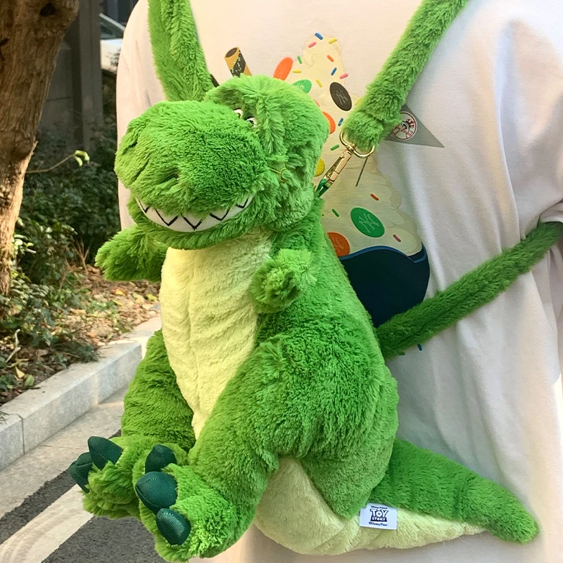 

Disney Bag Doll Plush Toy Story Cuddle Dragon Rex Backpack Adjustable Shoulder Straps Cartoon Doll With Zipper Girls Xmas Gifts
