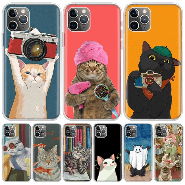 Super Funny 3D ear pink Bow Knot tail cat silicone phone case for iphone 15  Pro Max 11 12 Pro 13 14Pro Max soft shockproof cover