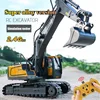 Yigong 11 Channel Alloy Remote Control Kids Simulation Excavator Toys Remote Control Electric Large Engineering Car Toy Gift 1