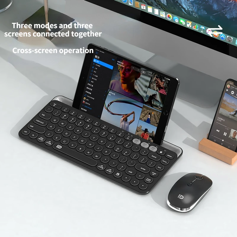 

Gaming Dual-Mode Wireless Bluetooth Keyboard Card Slot Connection Android Mobile Tablet Desktop Computer for Tablet Laptop Phone