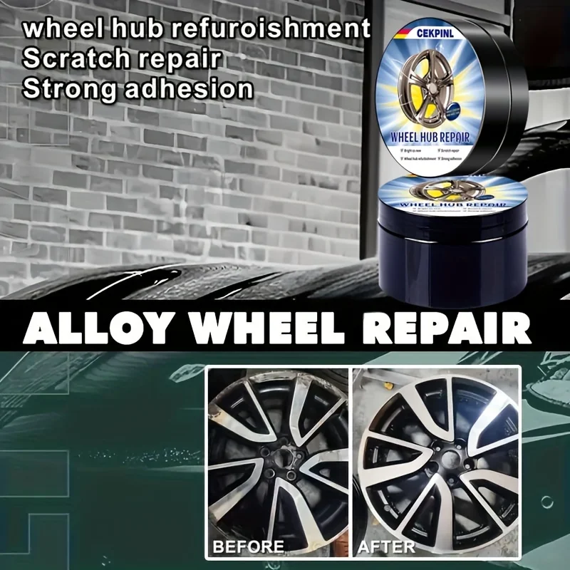 Universal Wheel Repair Kit-Alloy Rim Scratch Remover, Oxidation And Rust Preventer, Car Wheel Care Polishing Paste