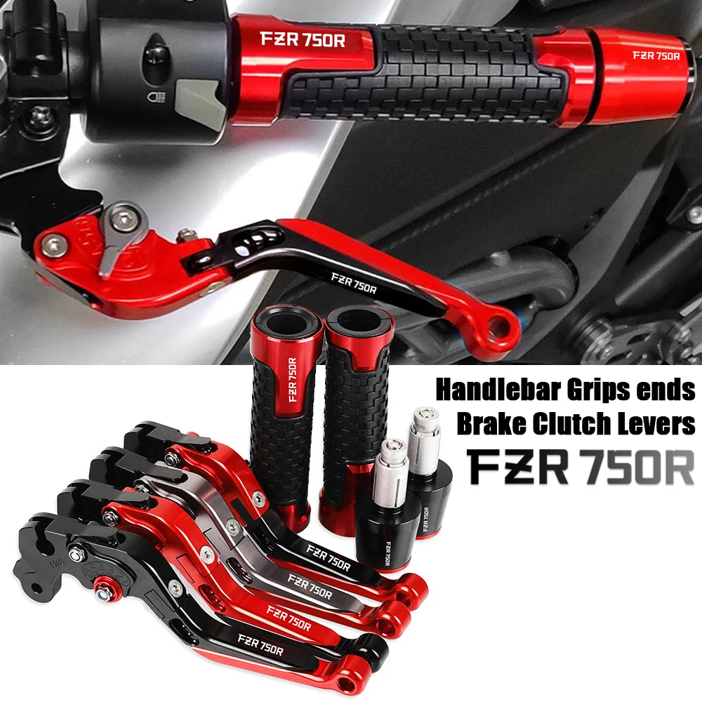 

For YAMAHA FZR750R GENESIS 1987 1988 1989 1990-1998 CNC Folding Extendable Brake Clutch Levers Handlebar Hand Grips ends
