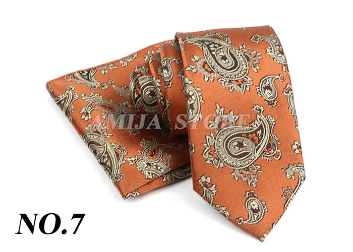 Blau rot grün Paisley Krawatten für Männer Luxus Jacquard Krawatte & Einst ecktuch Set Herren Hochzeits feier Krawatte Geschenke für Männer Anzug täglich – Detail 9
