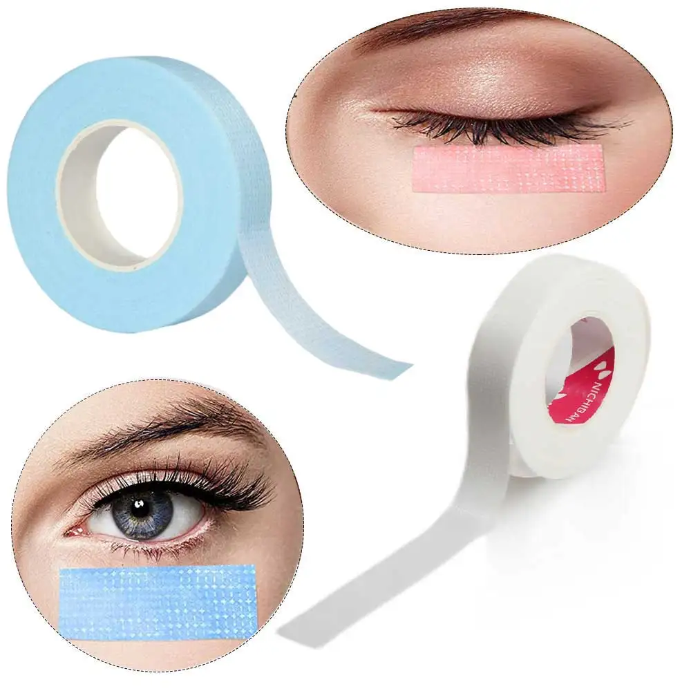 Řasa páska 5 rolích prodyšné netkané látka lepidlo páska pro ruka oko nálepky líčení nástroje oko patche pro prodloužení