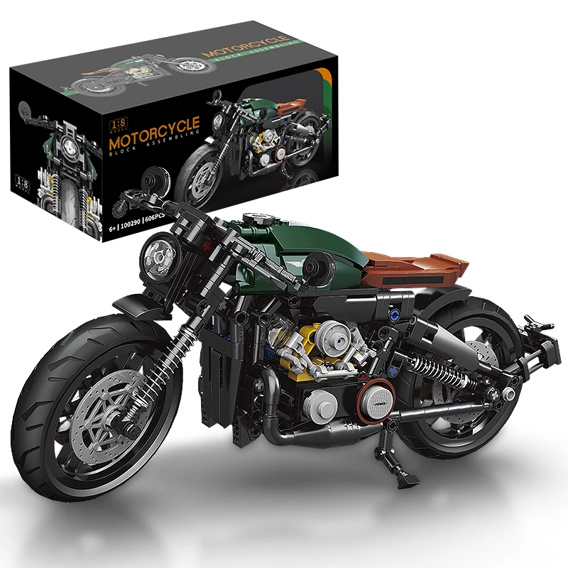 Classic 1:8 Super Motorbike Building Bricks Sets City Racer Motorcycle Technical Blocks Toys Gifts for Kids Boys Adult 600+pcs 1